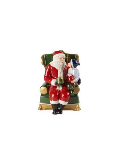 Christmas Toy’s Père Noël sur son fauteuil, multicolore, 10 x 10 x 15 cm