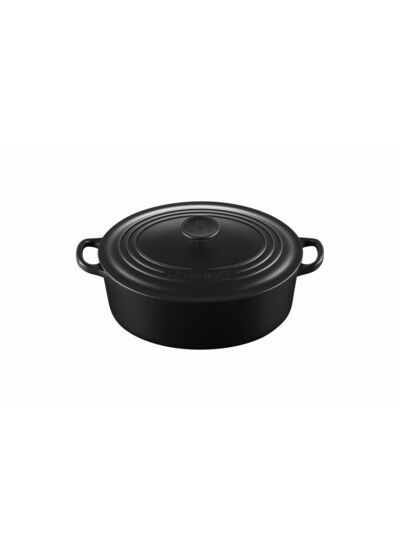 Cocotte ovale 27cm en fonte émaillée noire