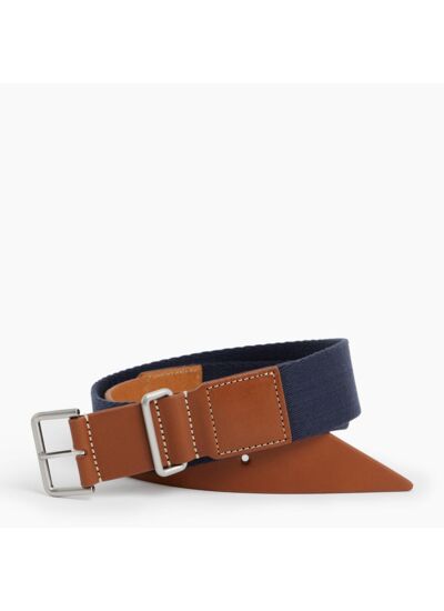 Ceinture homme avec boucle carrée en cuir grainé