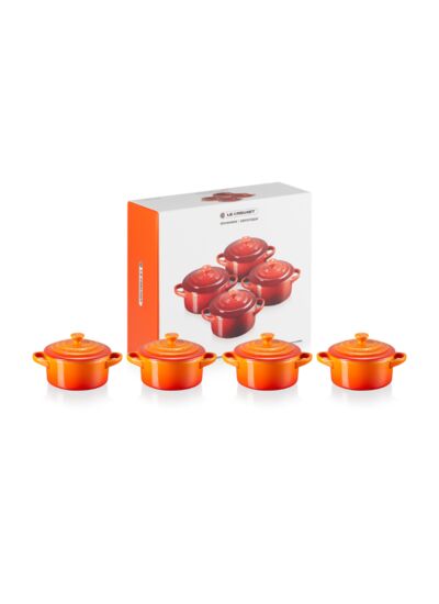 Coffret de 4 mini cocottes 250ml en céramique volcanique