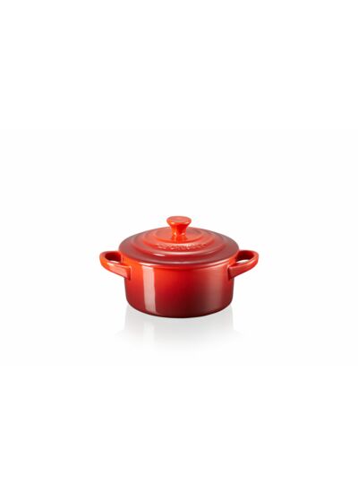 Mini cocotte 10cm en céramique cerise