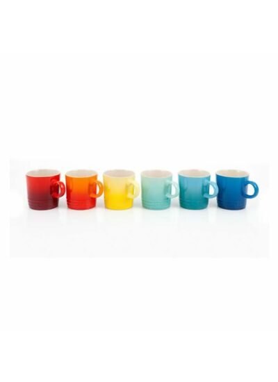 Set de 6 tasses espresso 100ml rainbow