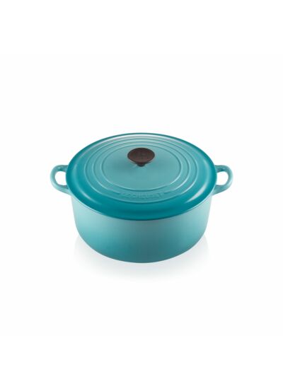 Cocotte ronde 20cm en fonte émaillée bleu caraïbes