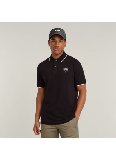 POLO CHEST LOGO STRIPED