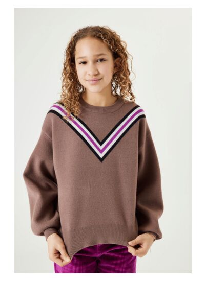 Girls Sweater Brown