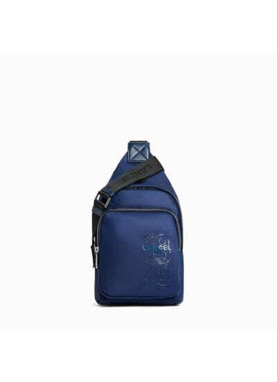 Leo De Lancel - Sac A Dos Bandouli - Bleu Petrole