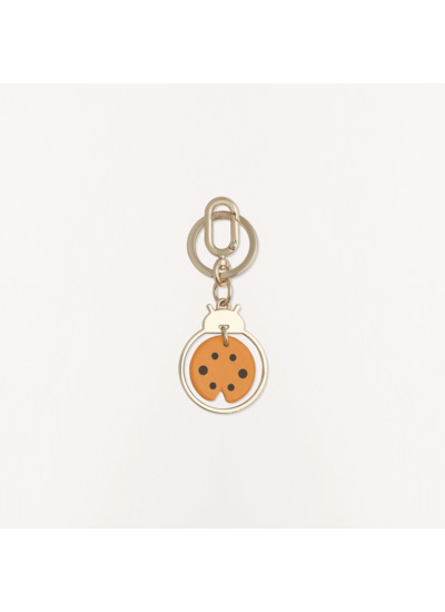 VENUS KEYRING LADYBUG - METALLO+VITELLO SORRENTO