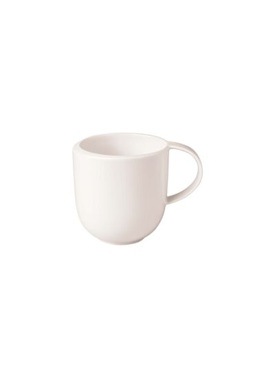 NewMoon - Tasse à café ou thé avec anse, blanche, en porcelaine haut de gamme