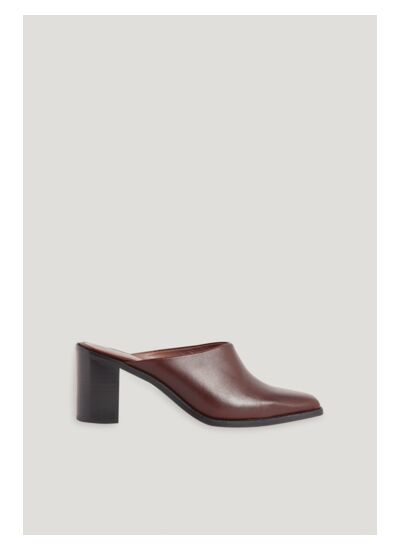 Mules talons marron