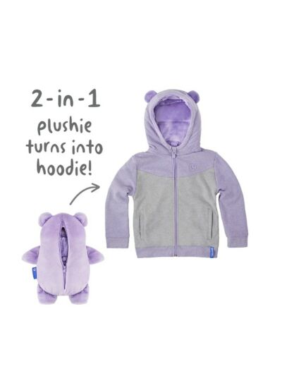 Cubcoats - 2 en 1 - Zip up Hoodie - Gilet qui se transforme en doudou - Bori L'ourson