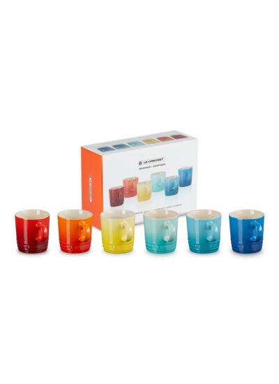 Set de 6 tasses espresso 100ml rainbow