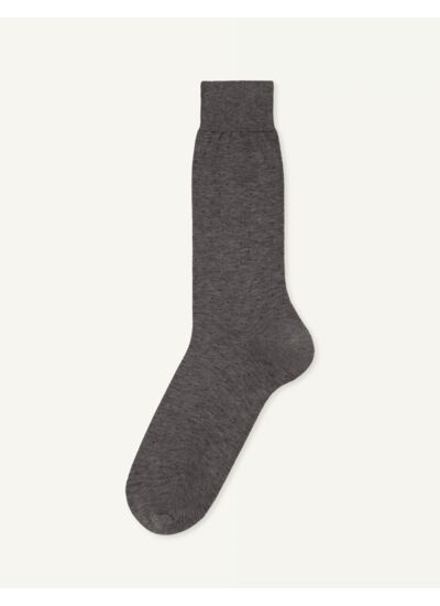 Chaussettes courtes à pois en fil d'Ecosse gris