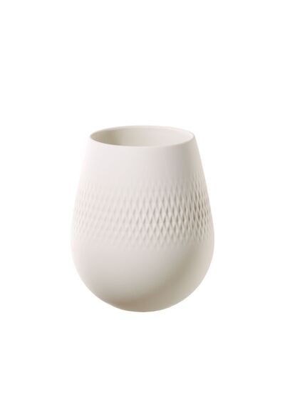 Manufacture Collier blanc Vase Carré petit 12,5x12,5x14cm