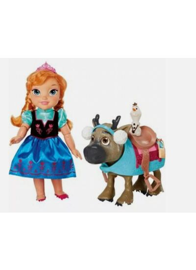 DISNEY Coffret Poupée Toddler Anna et Sven 35 cm