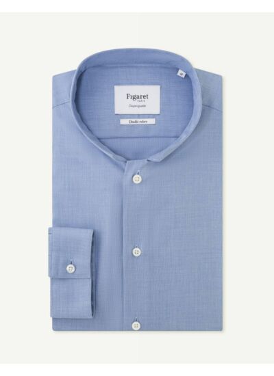 Chemise Ajustée en façonné marine