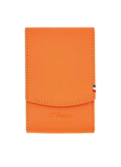 Etui à paquet de cigarettes cuir orange