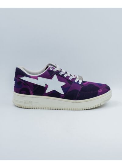 BAPE Bapesta Canvas Low 'Purple Camo'