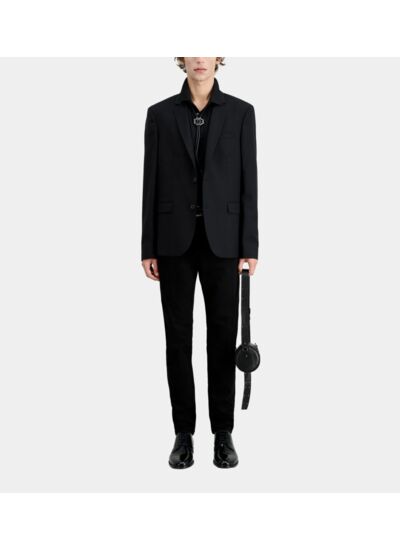 Veste De Costume Noire En Laine Homme