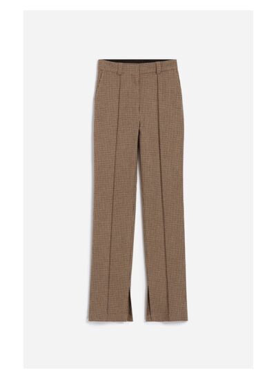 Pantalon Bean En Laine Mélangée