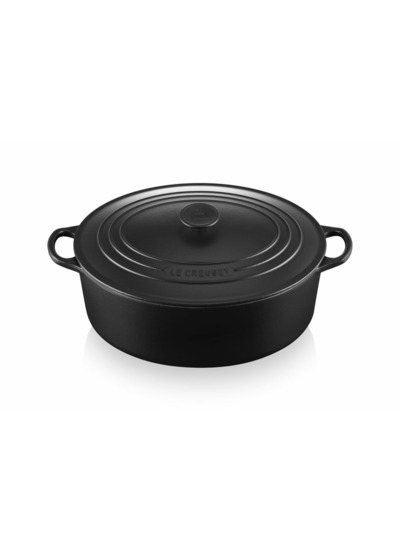 Cocotte ovale 33cm en fonte émaillée noire