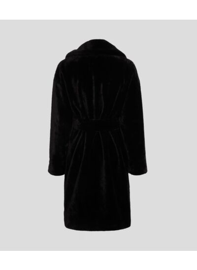 FAUX MINK LONG COAT FEMME