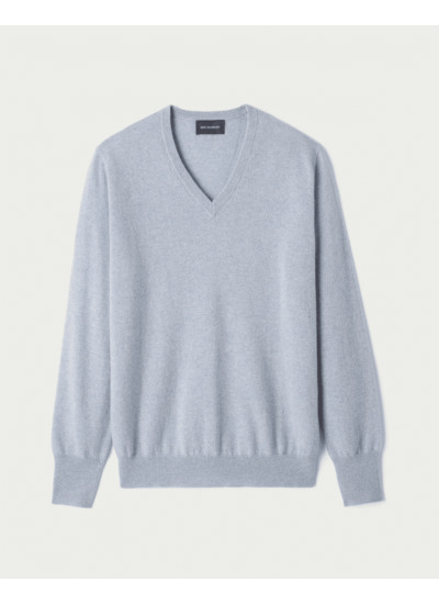 Pull col V classique - Homme - BLEU SALIX