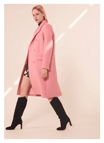 Manteau Marcus-Rose en Laine