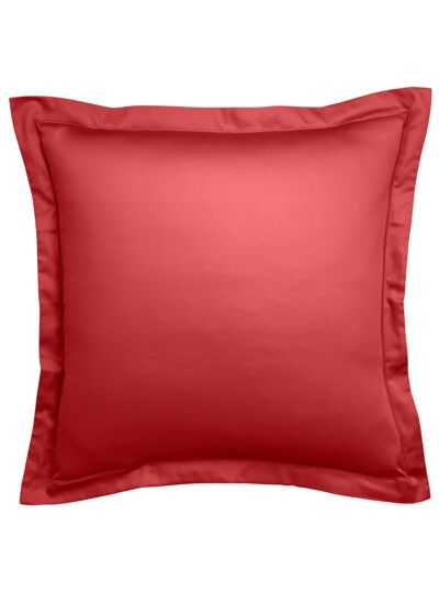 Taie d'oreiller Partition Satin de coton Coloris Rouge