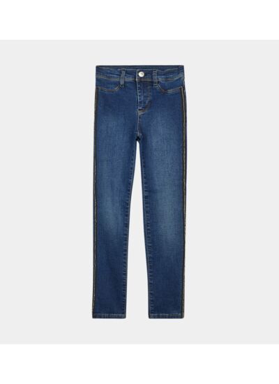 Jean skinny Jeg liserés coton