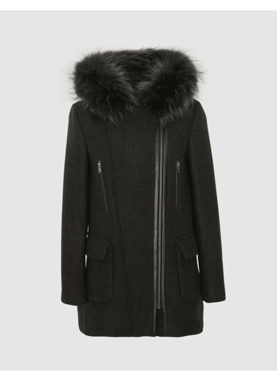 Duffle-Coat Gabie - Col en Fausse Fourru...-Col amovible