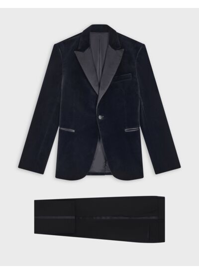 Veste de smoking Gislain en velours marine