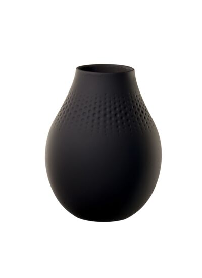 Manufacture Collier noir Vase Perle haut 16x16x20cm