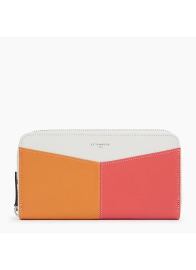 Compagnon zippé Charlotte en cuir lisse