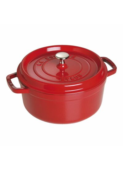 Cocotte 24 cm, Rond(e), Cerise, Fonte, second choix