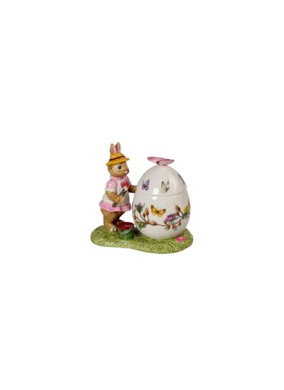 Bunny Tales boîte en forme d’œuf de Pâques Anna, 11 x 6,5 x 10 cm, multicolore