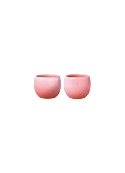 Perlemor Home - Coquetier, rose, en porcelaine haut de gamme, 2 pièces