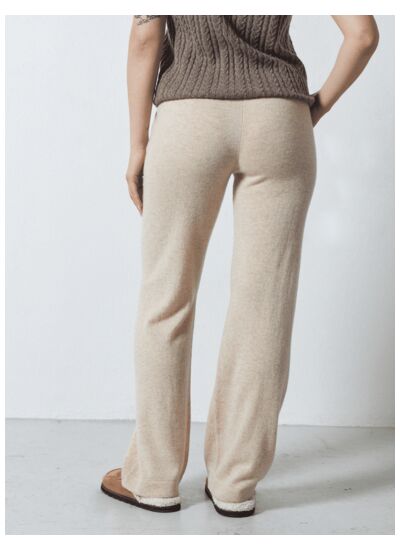 Pantalon jogging cachemire Dulcina BEIGE CHINE