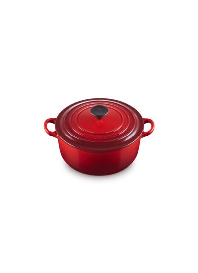 Cocotte ronde 20cm en fonte émaillée cerise