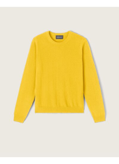 Pull col rond classique - Femme - JAUNE VENITIEN