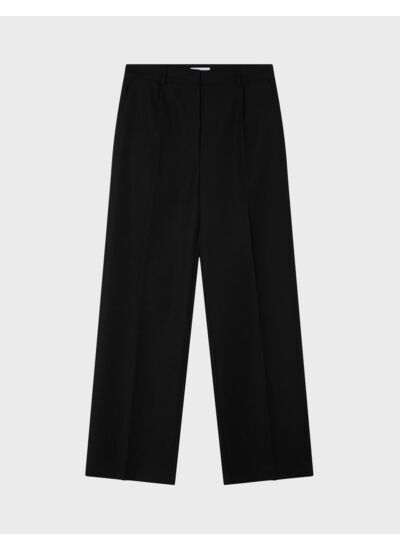 Pantalon Elvira en drap de laine noir