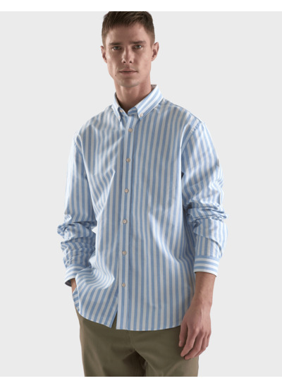 Chemise Gaspard rayée bleue