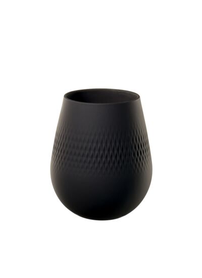 Manufacture Collier noir Vase Carré petit 12,5x12,5x14cm