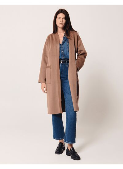 Manteau Mac Camel en Laine