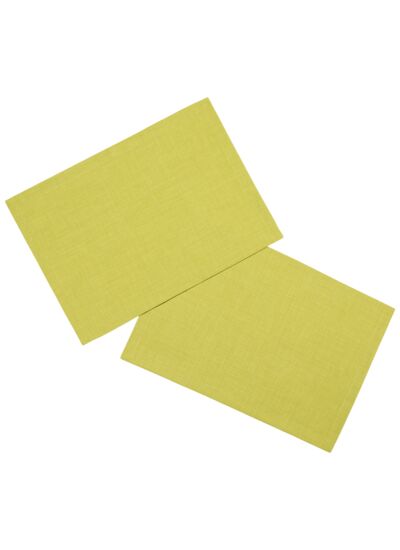 Textil Uni TREND set de table citron vert, ensemble de 2, 35 x 50 cm