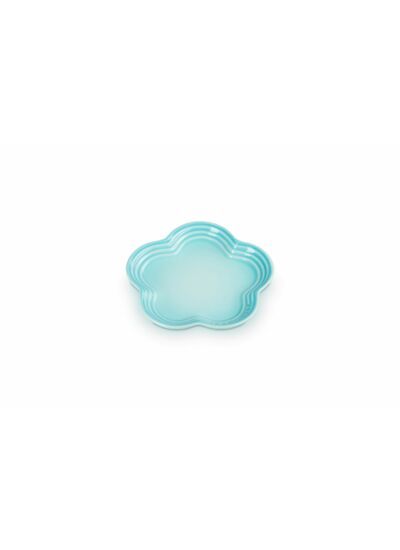 Assiette fleur 23cm en céramique cool mint