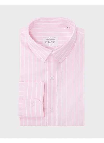 Chemise Semi-ajustée rayée rose