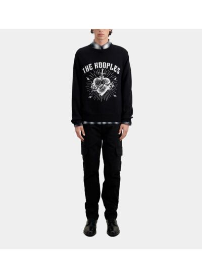 Pull Col Rond Jacquard Sacred Heart Homme