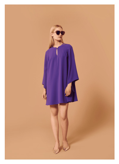 Robe Raonie-violette en crêpe