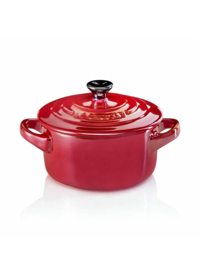 Mini cocotte 10cm en céramique Collection Métallics cerise