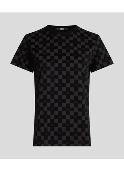 TONAL CHECKBOARD T-SHIRT